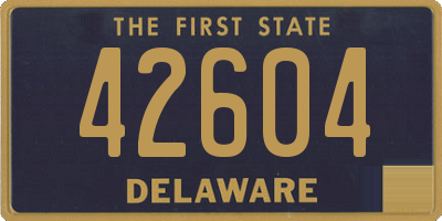 DE license plate 42604