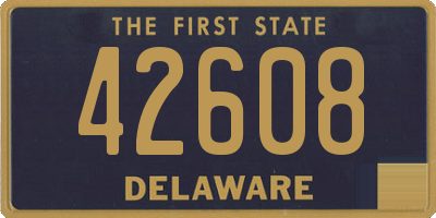 DE license plate 42608