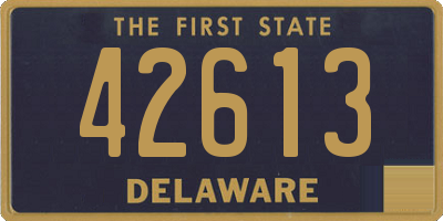 DE license plate 42613