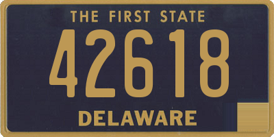 DE license plate 42618
