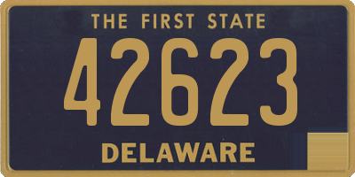 DE license plate 42623