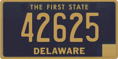 DE license plate 42625