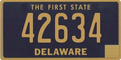 DE license plate 42634