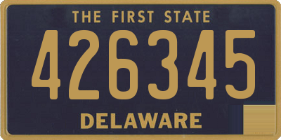 DE license plate 426345
