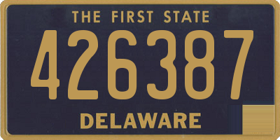 DE license plate 426387