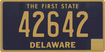DE license plate 42642