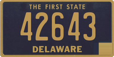 DE license plate 42643