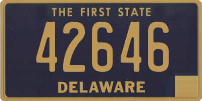 DE license plate 42646