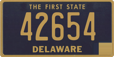 DE license plate 42654