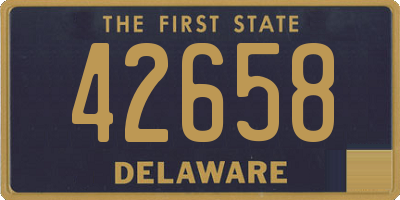 DE license plate 42658