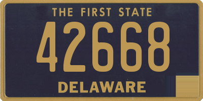 DE license plate 42668