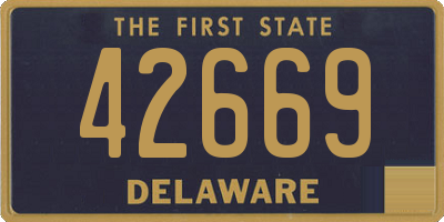 DE license plate 42669
