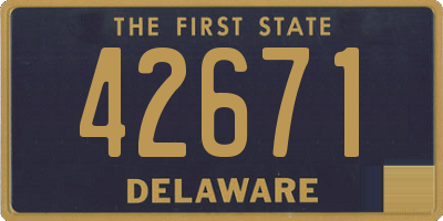 DE license plate 42671