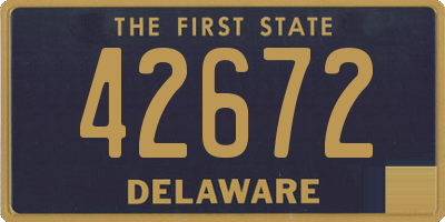 DE license plate 42672