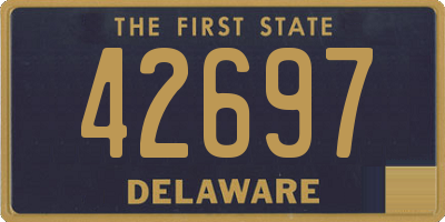 DE license plate 42697
