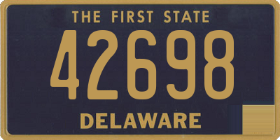 DE license plate 42698