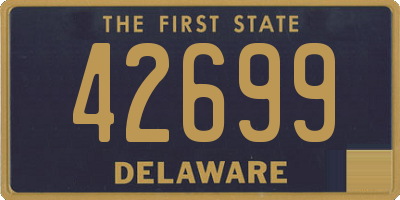 DE license plate 42699