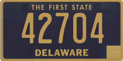 DE license plate 42704