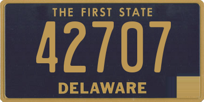 DE license plate 42707