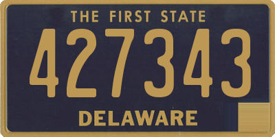 DE license plate 427343