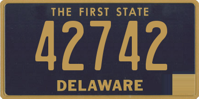 DE license plate 42742