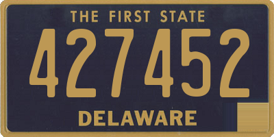 DE license plate 427452