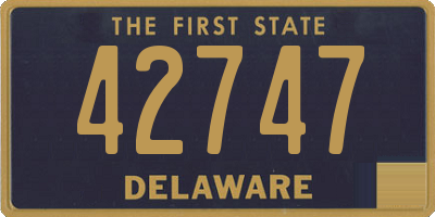 DE license plate 42747