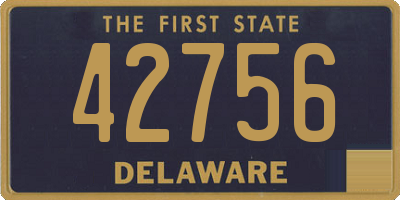 DE license plate 42756