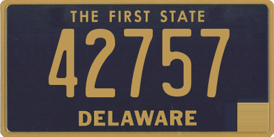 DE license plate 42757