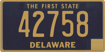 DE license plate 42758