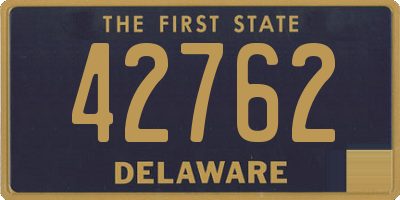 DE license plate 42762