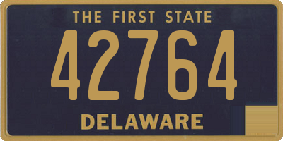 DE license plate 42764