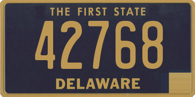 DE license plate 42768
