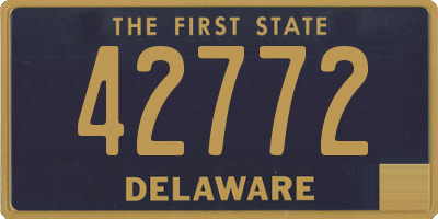 DE license plate 42772