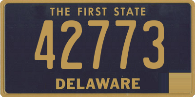 DE license plate 42773