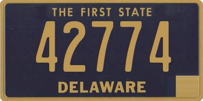 DE license plate 42774