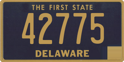 DE license plate 42775