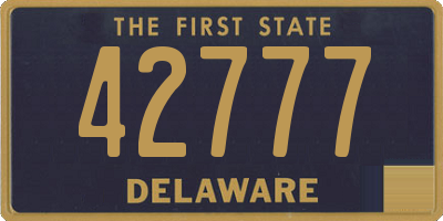 DE license plate 42777