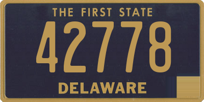 DE license plate 42778