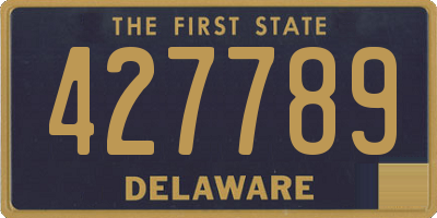 DE license plate 427789