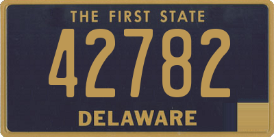 DE license plate 42782