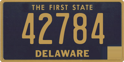 DE license plate 42784