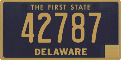 DE license plate 42787