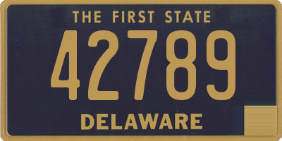 DE license plate 42789