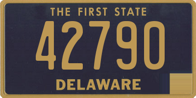 DE license plate 42790