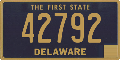 DE license plate 42792