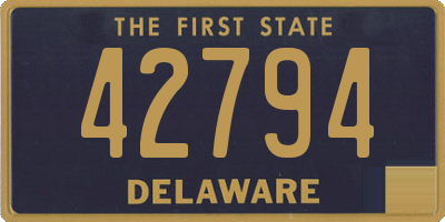 DE license plate 42794
