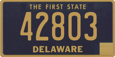 DE license plate 42803