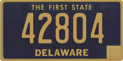 DE license plate 42804