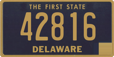 DE license plate 42816